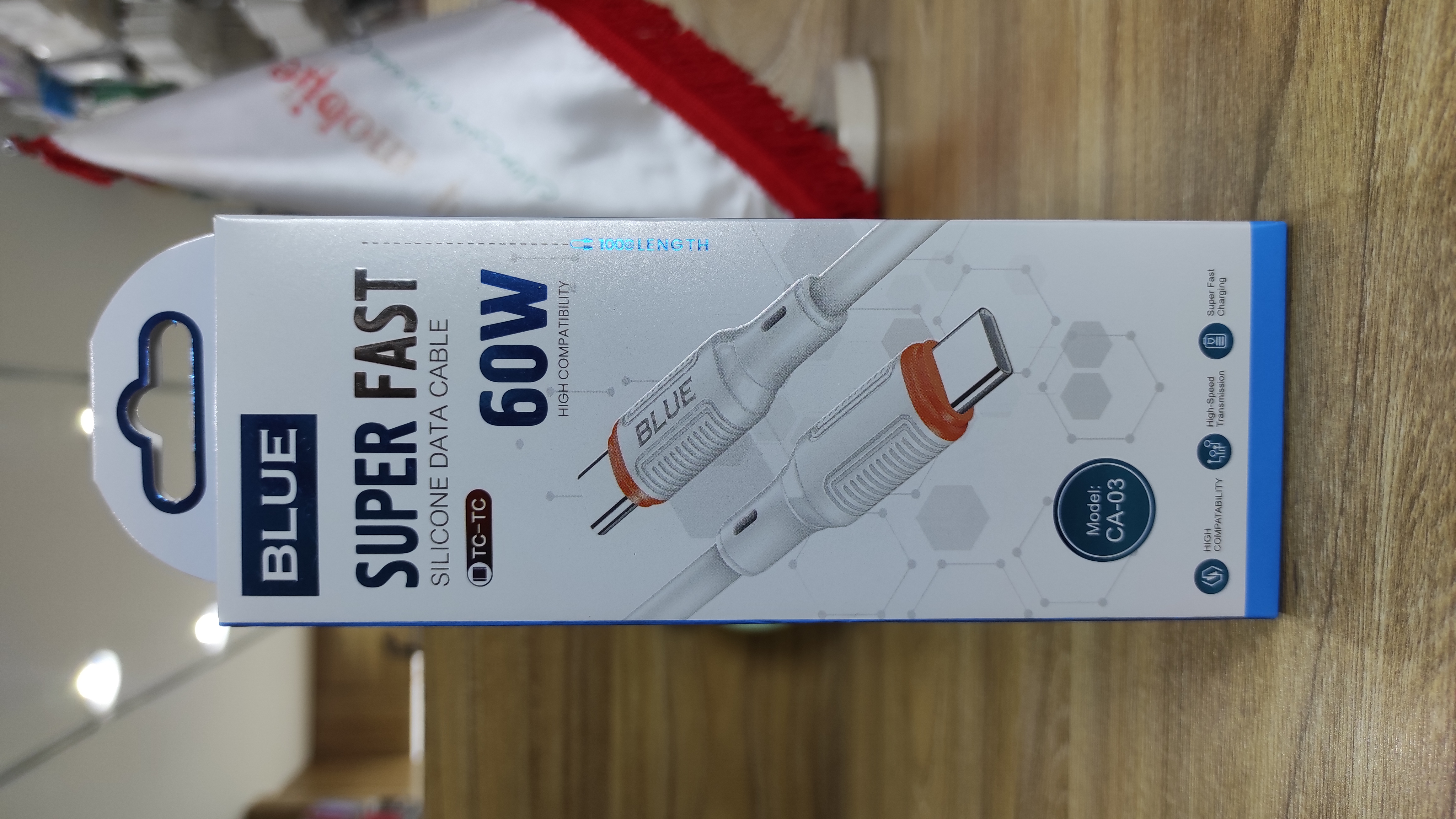کابل شارژ دوسرتایپ سیBLUE CA_03